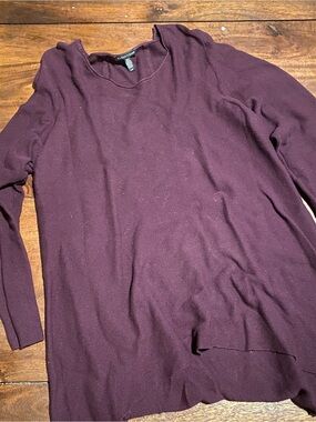 Eileen Fisher Maroon Crewneck Sweater XL